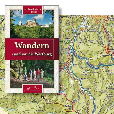 Wandern rund um die Wartburg::Wanderführer mit Wanderkarte